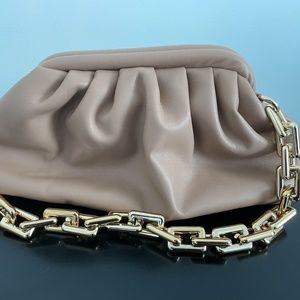 Designer inspired chain clutch